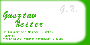 gusztav neiter business card